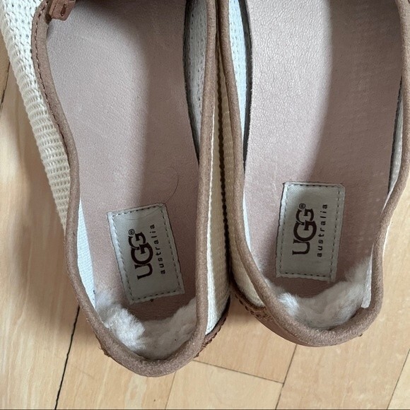 UGG Catrin Crochet Slip-ons  Textile and Nubuck Flats  in Chestnut 10 NWOB - Picture 4 of 8